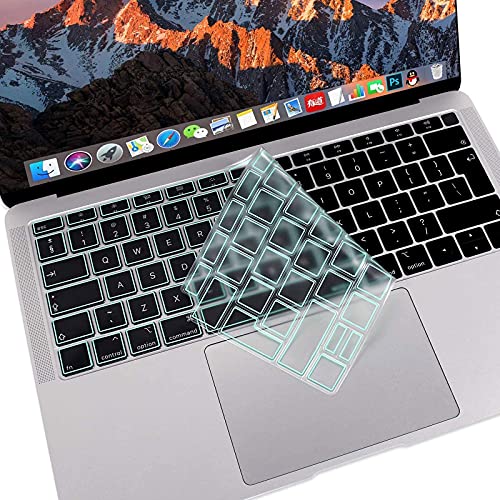 MOSISO Ultra Dünn TPU Tastaturschutz Kompatibel mit MacBook Air 13 Zoll 2019 2018 A1932 Retina Display mit Touch ID, Weicher Schutz Transparenter Hautschutz EU-Layout, Minz Grün MOSISO Ultra Dünn TPU Tastaturschutz Kompatibel mit MacBook Air 13 Zoll 2019 2018 A1932 Retina Display mit Touch ID, Weicher Schutz Transparenter Hautschutz EU-Layout, Minz Grün von MOSISO