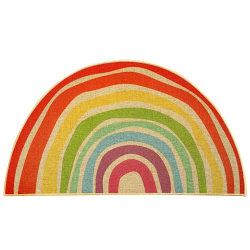 Regenbogen-Fußmatte, für drinnen und draußen, bunt, Eingang, Willkommens-Fußmatte, für Vorder- und Hintertür, rutschfest, für den Eingangsbereich, waschbar, Willkommensgeschenk, Fußmatte für Regenbogen-Fußmatte, für drinnen und draußen, bunt, Eingang, Willkommens-Fußmatte, für Vorder- und Hintertür, rutschfest, für den Eingangsbereich, waschbar, Willkommensgeschenk, Fußmatte für von MOSITU