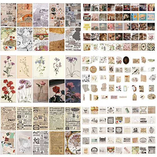 165 Stück Sticker Vintage, Scrapbooking Sticker Set Retro Washi Aufkleber Aesthetic Bullet Journal Sticker für DIY Scrapbook Zubehör Journaling Fotoalbum Laptop Notizbuch Kalender Tagebuch von MOSNOW