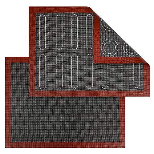 Backmatte für Macarons, Mikroperforierte Backofenmatte, 2 PCS Silikon-Backofenmatte, beidseitig antihaftbeschichtet, hitzebeständig und wiederverwendbare Matte 40x30 cm Tischset Backmatte für Macarons, Mikroperforierte Backofenmatte, 2 PCS Silikon-Backofenmatte, beidseitig antihaftbeschichtet, hitzebeständig und wiederverwendbare Matte 40x30 cm Tischset von MOSNOW