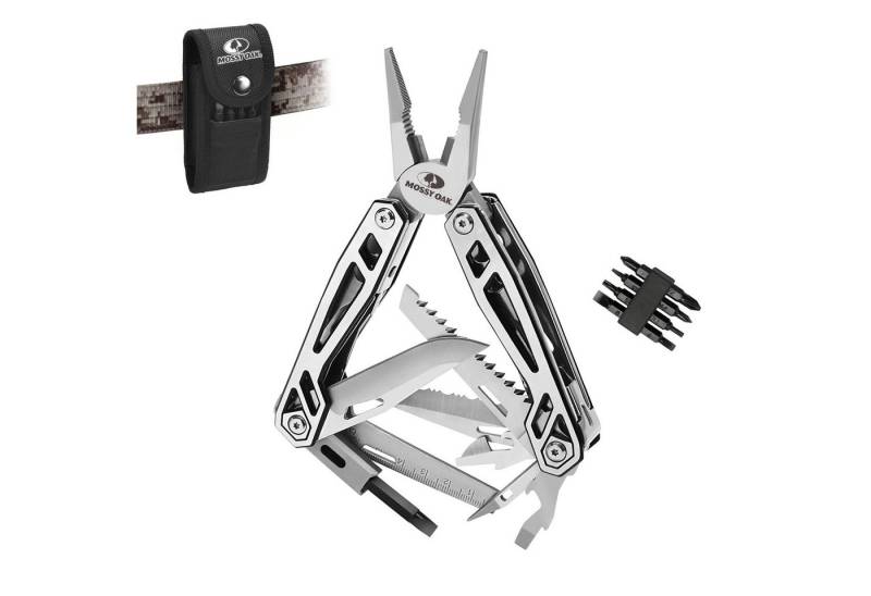 MOSSY OAK Multitool Multifunktionszange, 21 in 1 Multi-Tool Multifunktion, (1 St), mit Zange Klappmesser, inkl tragbare Tasche von MOSSY OAK