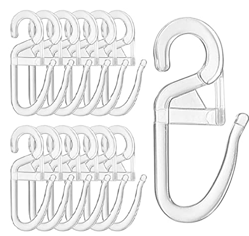 120 Überklipshaken mit 6mm Öse, Hochwertige Überklipshaken Glasklar Gardinenhaken Faltenlegehaken für Vorhangstangen und Gardinenringe von MOSTFUN