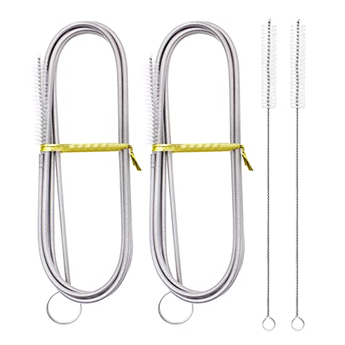 2 Stück Flexible Abflussbürste, 150cm Kühlschrank Reinigungsbürste Flexible Reinigungsbürste Lang Nylon Reinigungsbürste für Entblocken Rohre mit schmalem Abflussloch von MOSTFUN