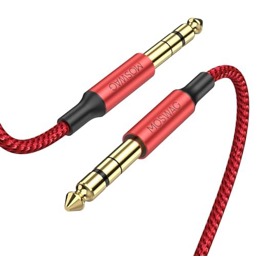 MOSWAG 6.35mm Instrumentenkabel Stereo 5M, Nylon Geflochten 6.3mm Klinke auf 6.3mm Klinke Audio Kabel Lärmschutz für Verstärker Gitarre, Bass, Tasteninstrument MOSWAG 6.35mm Instrumentenkabel Stereo 5M, Nylon Geflochten 6.3mm Klinke auf 6.3mm Klinke Audio Kabel Lärmschutz für Verstärker Gitarre, Bass, Tasteninstrument von MOSWAG