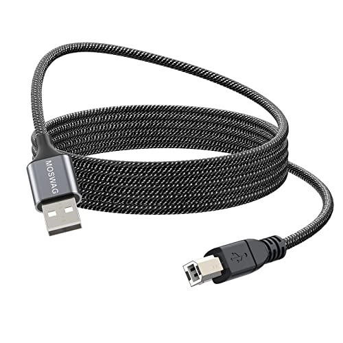 MOSWAG Druckerkabel 1m High Speed USB Druckerkabel Typ A auf Typ B High Speed Druckerkabel für HP, Canon, Dell, Epson, Lexmark, Xerox, Brother, Samsung und mehr von MOSWAG