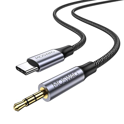 MOSWAG USB C auf 2.5mm Auxiliary Kabel,USB C auf 2.5mm TRS Hi-Fi Nylon geflochtenes Auxiliary Kabel für AKG K490 NC K545 Y45BT Y50 Y40 QC25 OE2 OE2i AE2 E2i Teloon AHD320 Mm400x 450 550x von MOSWAG