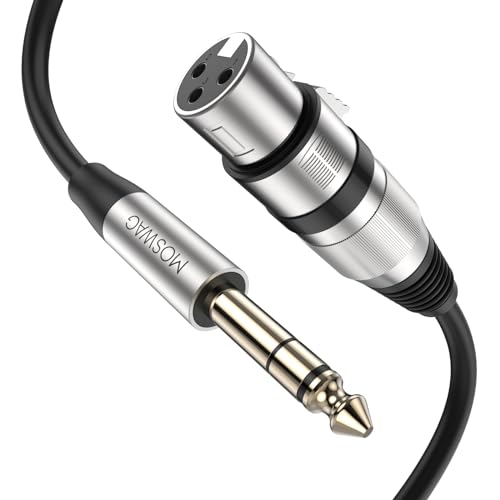 MOSWAG XLR Kabel, XLR Buchse auf Klinke 6,35 mm TRS Mikrofonkabel 1M/3.28FT für Dynamic Mikrofon, Lautsprecher, Mikrofon Verstärker, Audio Sound Konsolen, Mixer MOSWAG XLR Kabel, XLR Buchse auf Klinke 6,35 mm TRS Mikrofonkabel 1M/3.28FT für Dynamic Mikrofon, Lautsprecher, Mikrofon Verstärker, Audio Sound Konsolen, Mixer von MOSWAG
