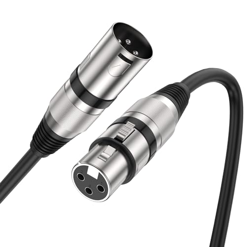 MOSWAG XLR Kabel 2M, Mikrofonkabel XLR Stecker auf XLR Busche Kabel Kompatibel mit Mikrofone oder andere Studio Ausrüstung an einen PA, Mischpult oder Aktivlautsprecher von MOSWAG