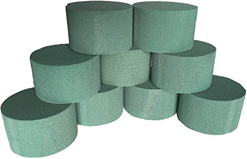MOSY 9 x Steckschaum Zylinder für Frischblumen, D 8 cm/H 5 cm - Deutsche Markenqualität von mosy