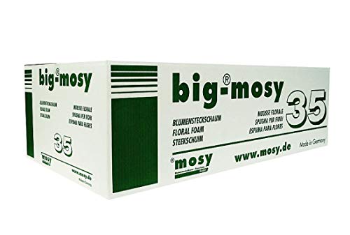 MOSY Steckschaum - Ziegel, 23 x 11 x 8 cm, 35 Stck, Nasssteckschaum, Frischblumen, Blumen-Steckmasse, Blumen-Gestecke, Steckschwamm von MOSY