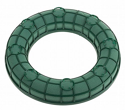 MOSY Steckschaum - Ring, 25 cm, Gitter, Wassersp, Kerzenh. Steckmasse, Tisch-Gestecke Hochzeit, Blumen-Gestecke, Blumen-Deko, Tisch-Dekoration Advent von MOSY