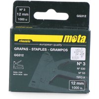 Klammern Nummer 3, 12mm, 1000 Stück Mota Werkzeuge 89082 Klammern Nummer 3, 12mm, 1000 Stück Mota Werkzeuge 89082 von EDM