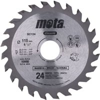 Mota - Wolfram-Sägeblatt zum Schneiden von Holz für radial 115 mm 24. sc124 Mota - Wolfram-Sägeblatt zum Schneiden von Holz für radial 115 mm 24. sc124 von MOTA