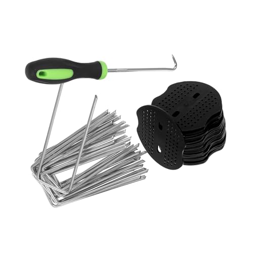 MOTHNUR 1 Satz U Förmige Gartenanker mit Unterlegscheiben und Pick Haken Robuste Bodenanker für Geeignet für Gartenzaun und Abdeckungen MOTHNUR 1 Satz U Förmige Gartenanker mit Unterlegscheiben und Pick Haken Robuste Bodenanker für Geeignet für Gartenzaun und Abdeckungen von MOTHNUR