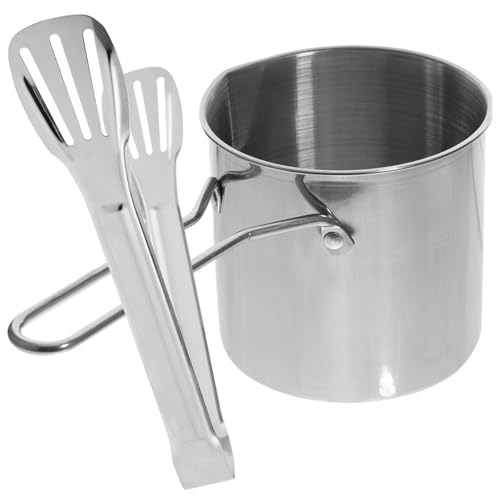 MOTHNUR 1 Set Deep Pot Mini Fritteuse Fry Food Fritteuse Küchenkochgeschirr Kleine Fritteuse Mit Zange Für Zuhause Frittiertopf Fritteuse Kleine Fritteuse Mit Zange Ölfritteuse Tiefe von MOTHNUR