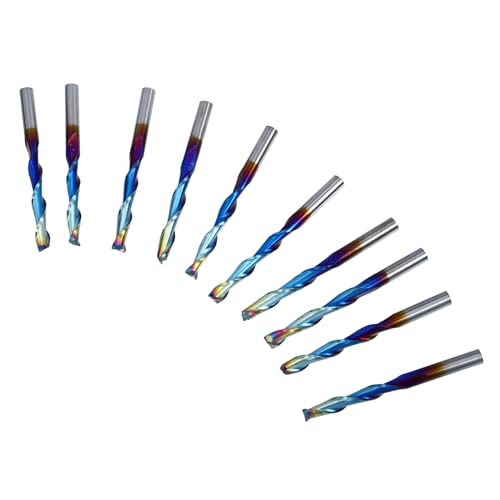 MOTHNUR 10 Stück Teiliges Cnc Kugelkopffräser Wolframstahl Spiralförmige Schaftfräser für Weichmaterialien Geeignet von MOTHNUR