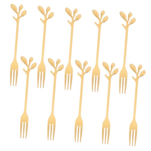 MOTHNUR 10 Stück Teiliges Mini gabeln aus Edelstahl Goldfarben Vielseitige Kleine Obstgabeln und Dessertgabeln Robuste Kompakte Gabeln für Partys Picknick und Kaffeegenuss MOTHNUR 10 Stück Teiliges Mini gabeln aus Edelstahl Goldfarben Vielseitige Kleine Obstgabeln und Dessertgabeln Robuste Kompakte Gabeln für Partys Picknick und Kaffeegenuss von MOTHNUR