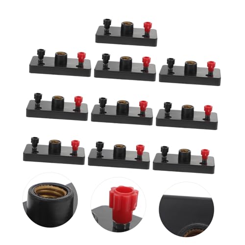 MOTHNUR 10 Stück Teiliges Physik Labor Lampenfassung Kunststoff Schraubfassung mit Messingkontakt für Elektrische Experimente und DIY für Schüler Langlebig und Praktisch von MOTHNUR