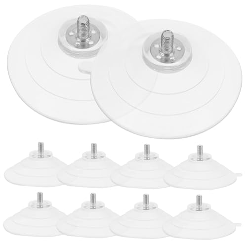 MOTHNUR 10 Stück Transparente PVC Saugnäpfe mit Schraube Dicke Saugerplatten für Fenster Glas und Möbel Vielseitige Einfach zu Montierende Saugnäpfe für Glatte Saubere Oberflächen von MOTHNUR