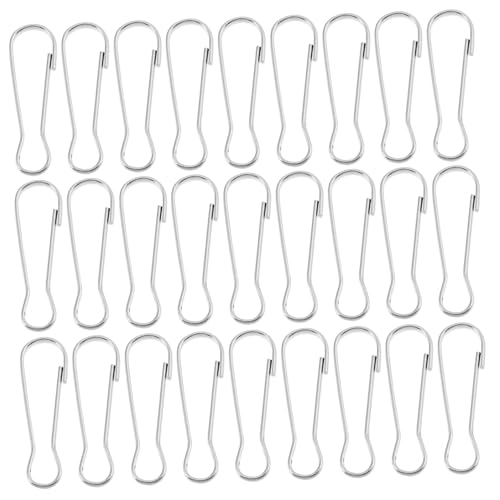 MOTHNUR 100 Stück Teiliges Federstahl Metallhaken Federhaken Clips für Lampenaufhängung Vielseitig Einsetzbar Rostfrei Robust für Fensterdeko und Displayzwecke von MOTHNUR