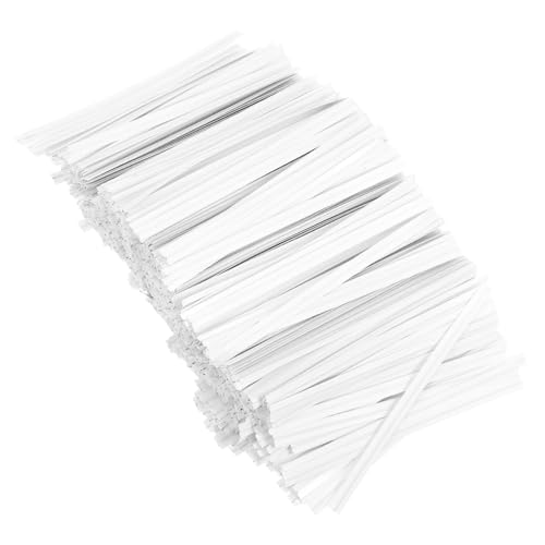 MOTHNUR 1000 Stück Kraftpapier Twistbänder Weiß für Süßigkeiten Verpackung Party Zubehör Langlebig Vielseitig Vielseitig Einsetzbar für Festival Dekoration von MOTHNUR