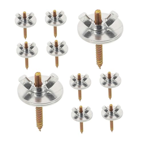 MOTHNUR 12 Sätze Teiliges Schrauben Vogelkäfig Befestigungsmuttern aus Korrosionsbeständigem Material Einfache Anbringung Sicherer Sitz für Papageienstangen und Vogelständer Komplettset von MOTHNUR