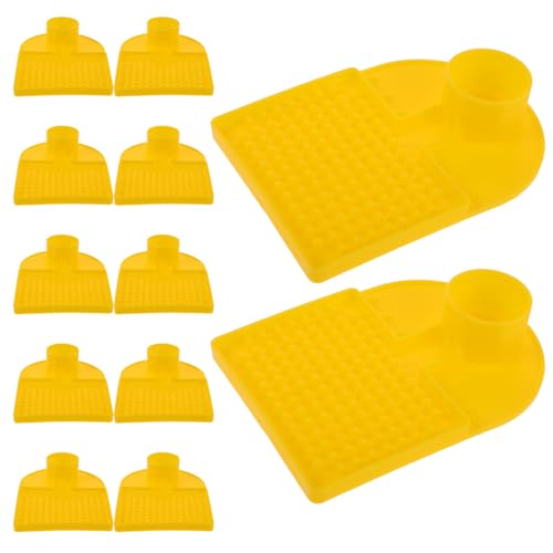 MOTHNUR 12 Stück Teiliges Bienenfutter Bienenstöcke Kompatibel mit Standard-mineralwasserflaschen Bienenfreundlicher Zuckerwasser-spender Hygienische Wasserstation für Imker Einfach zu von MOTHNUR