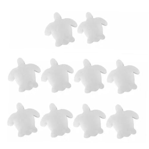 MOTHNUR 16 Stück Teiliges ölabsorbierender Poolschaumstoff Hohe Effizienz Niedliche Schildkrötenform Weiß für Schwimmbad Sprudelbad Spa Langlebiges Material Verstopft Nicht von MOTHNUR