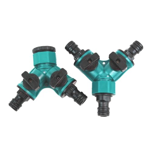 MOTHNUR 2 STÜCK Y Förmiger Wasserhahn Adapter aus Kunststoff mit Absperrventil Gartenschlauch Verteiler für Einfache Wasserflusskontrolle Auslaufsicherer Anschluss Geeignet für Garten und MOTHNUR 2 STÜCK Y Förmiger Wasserhahn Adapter aus Kunststoff mit Absperrventil Gartenschlauch Verteiler für Einfache Wasserflusskontrolle Auslaufsicherer Anschluss Geeignet für Garten und von MOTHNUR