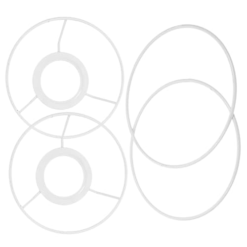 MOTHNUR 2 Sätze Runder Lampenschirmhalter aus Robustem Eisen DIY Lampenschirm Zubehör mit Integriertem Haken Einfache Montage für Lampenfassung Vielseitige Lampenrahmenstütze von MOTHNUR