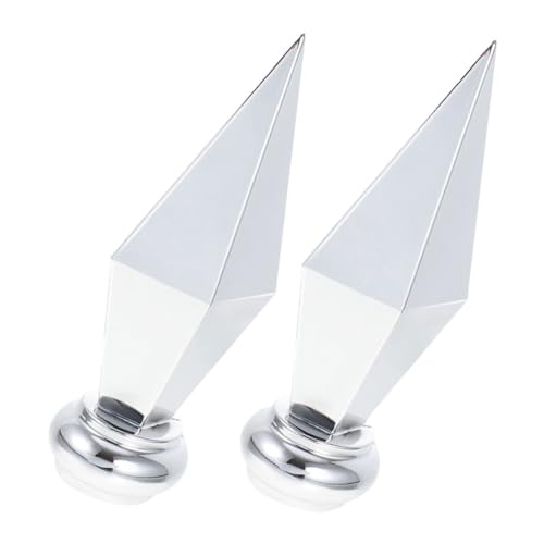 MOTHNUR 2 Stück Aluminiumlegierung Flagpole Topper Flaggenkopf Dekoration für Garten und Terrasse Design Langlebig Installieren für Konferenzen und Anlässe von MOTHNUR