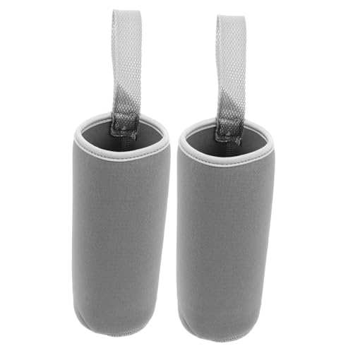 MOTHNUR 2 Stück Cup-Set isolierte Becherabdeckung Sportwasserbecher Glasbecherabdeckung Getränkehalterabdeckung Isolierter Becherschutz Wasserflaschenabdeckung Deckel trinken Neopren Grau von MOTHNUR