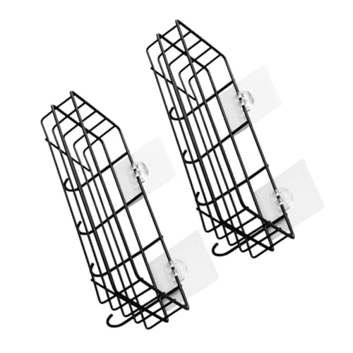 MOTHNUR 2 Stück Eisen Organizer Regal mit Haken Wandmontage ohne Bohren Stabiles Aufbewahrungsregal für Bad Küche Schlafzimmer Platzsparend und Vielseitig Einsetzbar Schwarzes MOTHNUR 2 Stück Eisen Organizer Regal mit Haken Wandmontage ohne Bohren Stabiles Aufbewahrungsregal für Bad Küche Schlafzimmer Platzsparend und Vielseitig Einsetzbar Schwarzes von MOTHNUR