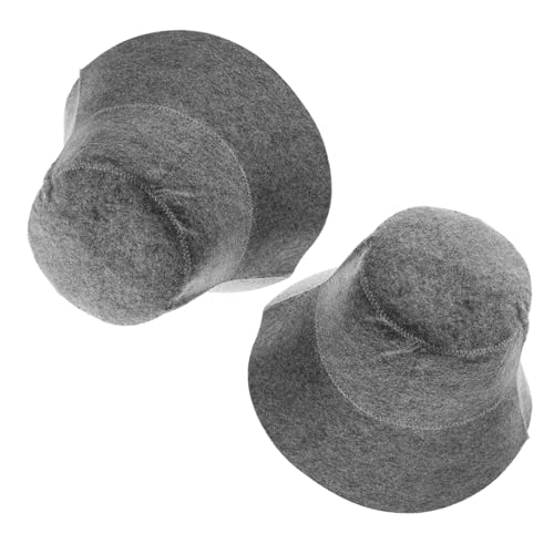 MOTHNUR 2 Stück Farbverlaufsgrauer Filz Saunahut Wasserabsorbierend Weiche Badhut Unisex Passend Für Sauna Dusche Spa Thermische Isolierung Komfortabel Und Leicht Tragbar von MOTHNUR