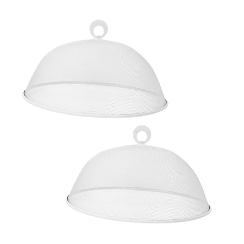 MOTHNUR 2 Stück Food Cover Praktische und Langlebige Abdeckhauben Insektenschutz für Küche und Haushalt Weiß Ø Schützt Speisen Stilvoll vor Staub und Fliegen von MOTHNUR