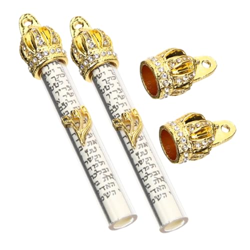 MOTHNUR 2 Stück Metall Mezuzah Teilig Bibel Türkrone mit Schriftrolle Jüdische Religiöse Dekoration Langlebig Vielseitig für Zuhause und Zeremonien Geeignet MOTHNUR 2 Stück Metall Mezuzah Teilig Bibel Türkrone mit Schriftrolle Jüdische Religiöse Dekoration Langlebig Vielseitig für Zuhause und Zeremonien Geeignet von MOTHNUR