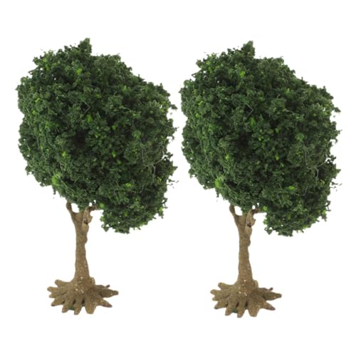 MOTHNUR 2 Stück Micro-Landscape Decape Tree Sandtischbaummodell Mini-Szenenzubehör-Modellbäume Mini-Miniaturmodell Landschaftsbaum Künstlicher Miniaturbaum Baumfiguren Eisendraht Grün von MOTHNUR