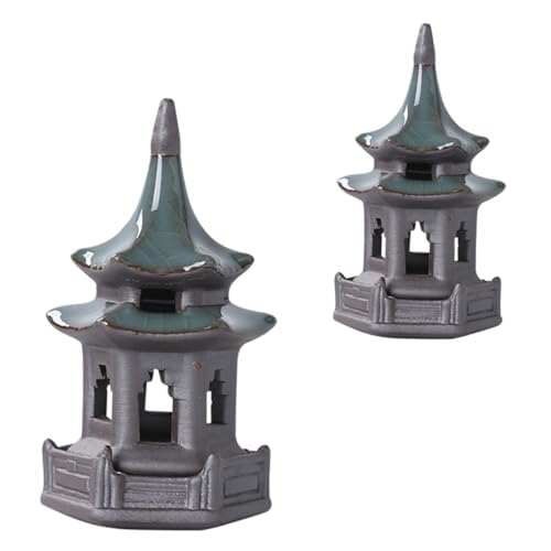 MOTHNUR 2 Stück Miniatur Pavillon Statue Chinesische Bonsai Dekoration aus Keramik Glänzende Oberfläche Geeignet für Aquarium Garten Sukkulenten Zen sandtablett Detailreich und MOTHNUR 2 Stück Miniatur Pavillon Statue Chinesische Bonsai Dekoration aus Keramik Glänzende Oberfläche Geeignet für Aquarium Garten Sukkulenten Zen sandtablett Detailreich und von MOTHNUR
