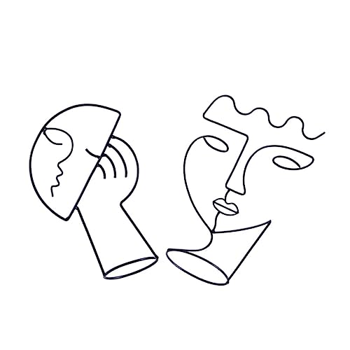 MOTHNUR 2 Stück Teiliges Abstraktes Metallgesicht Deko Langlebige Handwerkskunst mit Glatter Oberfläche Kreative Skulptur für Wohn Arbeitszimmer Stilvolle Desktop Regaldekoration MOTHNUR 2 Stück Teiliges Abstraktes Metallgesicht Deko Langlebige Handwerkskunst mit Glatter Oberfläche Kreative Skulptur für Wohn Arbeitszimmer Stilvolle Desktop Regaldekoration von MOTHNUR