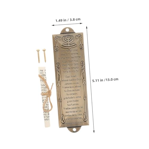 MOTHNUR 2 Stück Teiliges Mezuzah aus Langlebiger Legierung Wetterfest und Fein Verarbeitet mit Segensrolle für Haustür und Fenster Religiöse Dekoration für Katholische und Jüdische von MOTHNUR