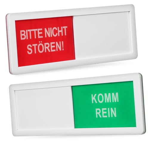 MOTHNUR 2 Stück Teiliges Privacy Türschild Schiebetür Anzeige aus Acryl Stabiles Leichtes Design mit Klarer Anzeige Bitte Stören Zutritt Erlaubt Einfache Bedienung für Büro und Badräume von MOTHNUR