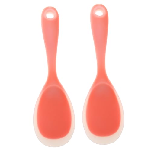 MOTHNUR 2 Stück Teiliges Silikon Reislöffel Set Ergonomische und Praktische Küchengeräte Hitzebeständig und Leicht zu Reinigen für Zuhause Restaurant und Hotel Transparentes Orange MOTHNUR 2 Stück Teiliges Silikon Reislöffel Set Ergonomische und Praktische Küchengeräte Hitzebeständig und Leicht zu Reinigen für Zuhause Restaurant und Hotel Transparentes Orange von MOTHNUR