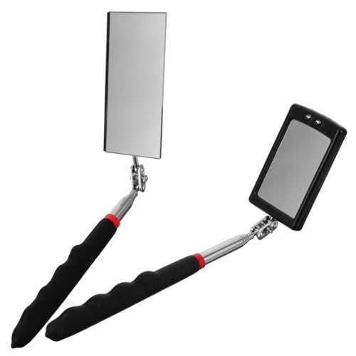 MOTHNUR 2 Stück Teleskopischer Auto Inspektionsspiegel mit LED Beleuchtung Flexibel Verstellbar Quadratischer und Rechteckiger Spiegel Robustes Material für Präzise Fahrzeugboden und MOTHNUR 2 Stück Teleskopischer Auto Inspektionsspiegel mit LED Beleuchtung Flexibel Verstellbar Quadratischer und Rechteckiger Spiegel Robustes Material für Präzise Fahrzeugboden und von MOTHNUR