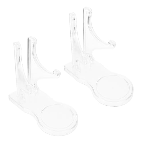 MOTHNUR 2 Stück Teller und Tassenhalter für Küche Transparenter Goblet Display Ständer Stabiler Becher und Untertassenhalter Platzsparend für Haushaltsgeschirr von MOTHNUR