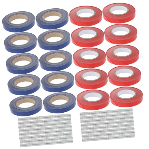 MOTHNUR 20 Rollen PVC Pflanzenbänder mit Heftklammern Dehnbare Gartenpflanzenbinder für Äste Reben Kletterpflanzen Vielseitige Pflanzentapes für Blumen Bäume Garten und DIY-Gartenarbeit von MOTHNUR