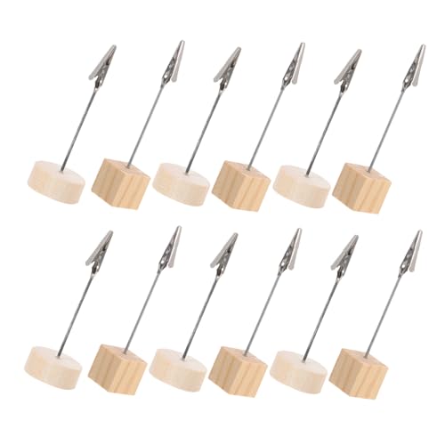 MOTHNUR 20 Stück Teiliges Holz Tischkartenhalter mit Natürlichem Design Kompakt und Praktisch für Hochzeiten Partys und Büro Inklusive Quadratischer und Zylindrischer Ständer zur Sicheren von MOTHNUR