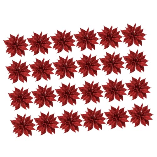 MOTHNUR 24 Stück Teiliges Mini Doppellagige Rattan Weihnachtsblumen mit Glitzereffekt Künstliche Weihnachtsbaum Deko DIY Handgemachte Festliche Tisch und Baumdekoration MOTHNUR 24 Stück Teiliges Mini Doppellagige Rattan Weihnachtsblumen mit Glitzereffekt Künstliche Weihnachtsbaum Deko DIY Handgemachte Festliche Tisch und Baumdekoration von MOTHNUR