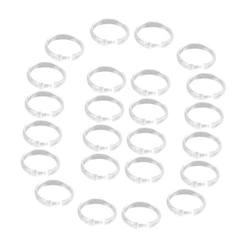 MOTHNUR 24 Stück Teiliges Transparente Duschvorhangringe aus Hochwertigem Kunststoff Runde O förmige Gardinenringe für Badezimmer Flexibel Kratzfrei und Einfach zu Montieren Passend für von MOTHNUR