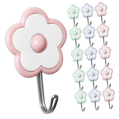 MOTHNUR 25 Stück Teiliges Selbstklebendes Wandhaken Zweifarbig Blumenförmig Vielseitig Einsetzbar für Schlüssel Handtaschen Handtücher für Bad Küche Flur und Schlafzimmer MOTHNUR 25 Stück Teiliges Selbstklebendes Wandhaken Zweifarbig Blumenförmig Vielseitig Einsetzbar für Schlüssel Handtaschen Handtücher für Bad Küche Flur und Schlafzimmer von MOTHNUR