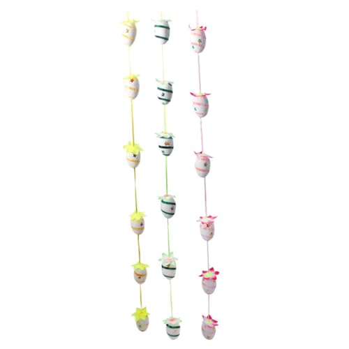 MOTHNUR 3 Stück Teiliges Eier Girlanden Hängende Dekorationen für Osterbaum Tür Fenster Festliche und Frühlingsdekoration Bunte Ei Form Ornamente Fröhliche Heimdekoration MOTHNUR 3 Stück Teiliges Eier Girlanden Hängende Dekorationen für Osterbaum Tür Fenster Festliche und Frühlingsdekoration Bunte Ei Form Ornamente Fröhliche Heimdekoration von MOTHNUR